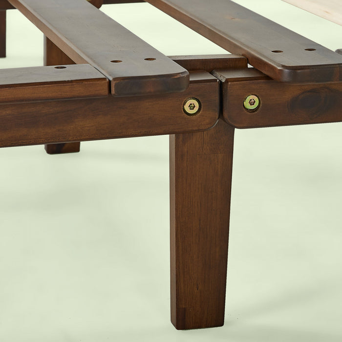 Bobbie lit plateforme pliant en bois - Grand