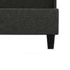 Wilder Grey Upholstered Wingback Platform Bed - Twin | Lit plateforme a oreilles Wilder gris rembourre - Simple
