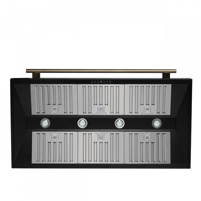 Hotte de cuisiniere murale Aria de 48 po, noir-FRHWM5095-48BLK