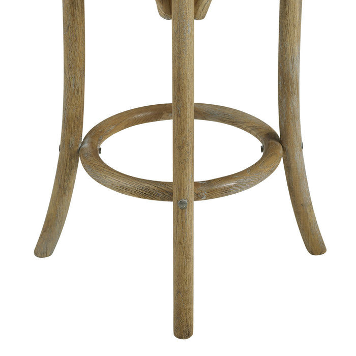 Tabouret Rae de hauteur comptoir en rotin et sans dossier - naturel