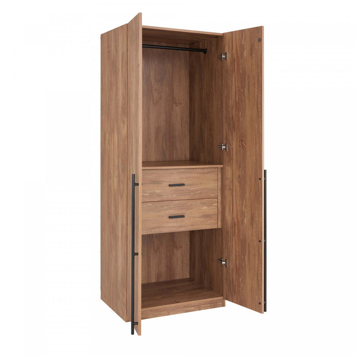 Armoire Lee Modern 32\" en brun dore - Lot de 2