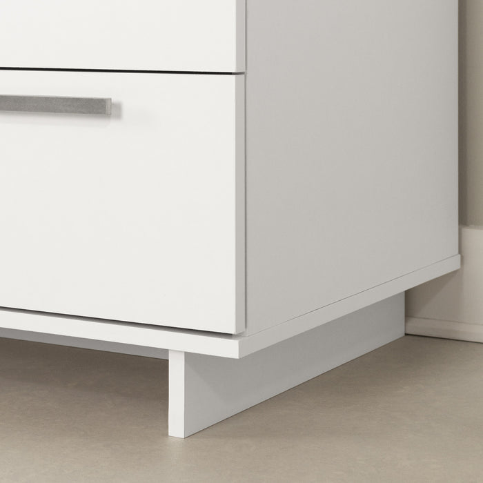 Commode verticale de rangement Cavalleri à 5 tiroirs - blanc pur