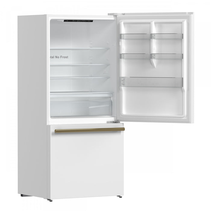 Refrigerateur Milano Espresso de 31 po avec congelateur inferieur, blanc, 17,2 pi³ – FFFFD1785-31WHT