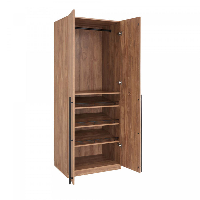 Armoire moderne Lee 32\" en brun dore - Ensemble de 3