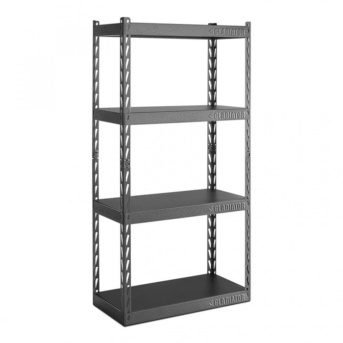 Étagère EZ Connect de 30 po de largeur à 4 tablettes de 15 po de profondeur de Gladiator - granite martelé