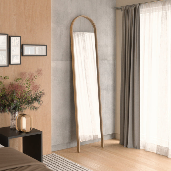 Miroir à adosser au mur Bellwood de Umbra - naturel
