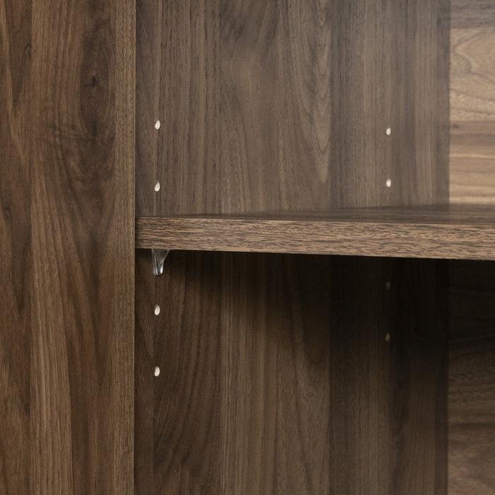 Armoire de rangement Maliza à 2 portes - imitation marbre Carrare