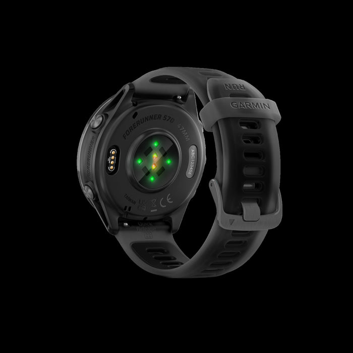 Garmin Forerunner 570 Smartwatch 47mm, Amoled, Slate Gray Aluminum, Black, Gps Fitness Tracker, Running, Triathlon, 11-jour Batterie