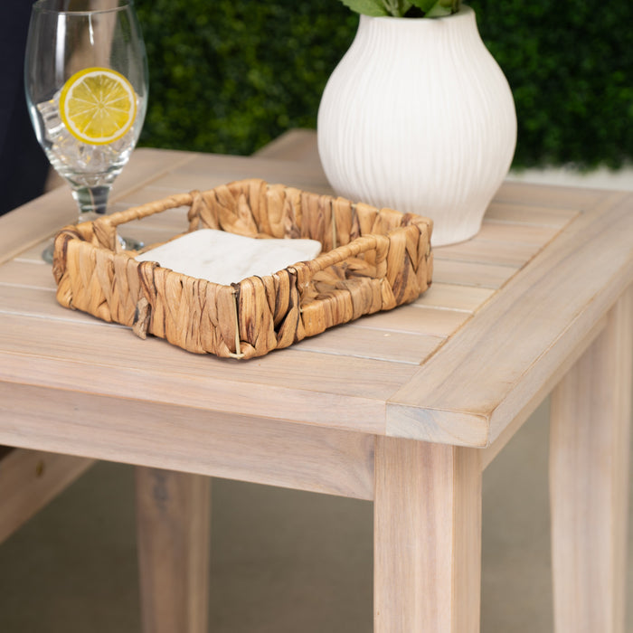 Table d’appoint Teagon pour la terrasse à l’extérieur - naturelle