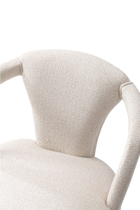 Ensemble de salle a manger moderne industriel chic Hathaway et Palmer 7 pieces, finition Silver Lining et Naturel