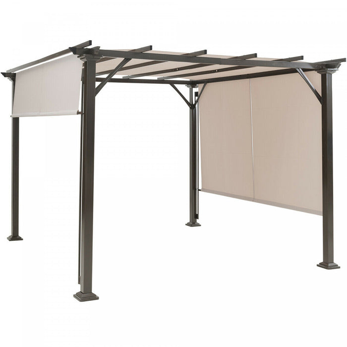 10’ X 10’ Pergola Kit Cadre En Metal Gazebo &canopy Cover Patio Furniture Shelter