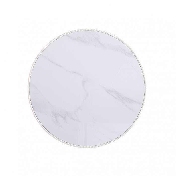 Ensemble de 2 tables Anderson Modern : table basse et table d’appoint en creme
