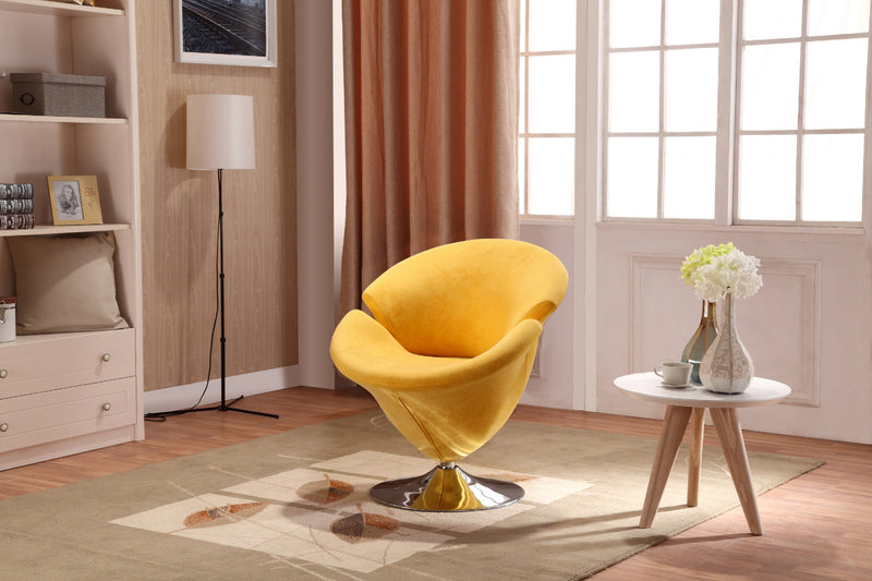 Fauteuil d’appoint moderne Tulip 1 piece en vert, orange, rouge, blanc et jaune