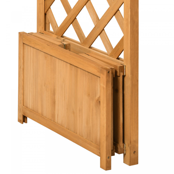 Outsunny Arche De Jardin Bacs A Plantes Arche De Treillis En Bois Brun