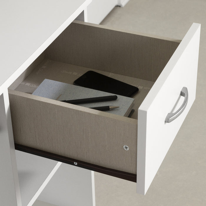 Axess Bureau De Travail Avec Support A Clavier - Blanc Solide