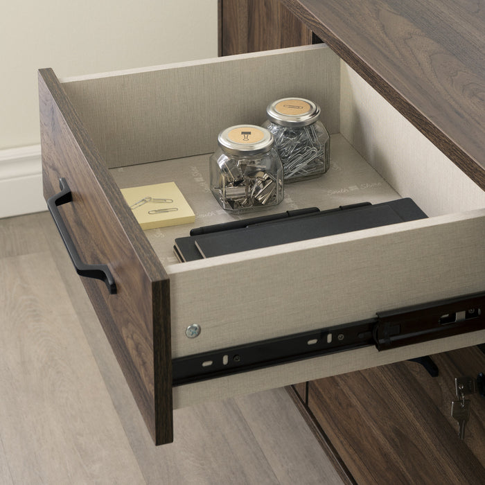 Helsy Credence 2 Tiroirs Avec Portes - Noyer Naturel