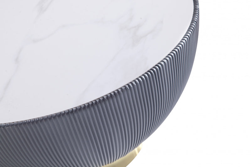 Ensemble moderne Anderson de 3 tables : table basse et tables d’appoint en gris
