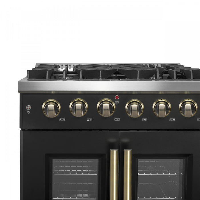 Cuisiniere a gaz noire Galiano 30 pouces, 4,32 pi³ – FFSGS6444-30BLK