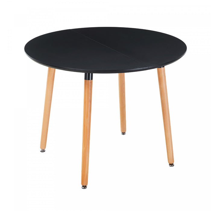 Table a manger gain de place Noah avec rallonge, couleur noire