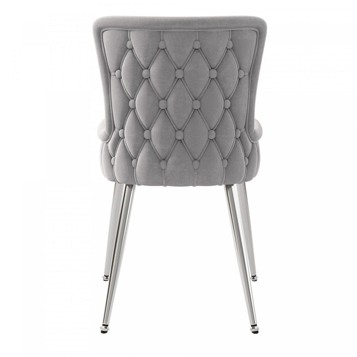 Ensemble de salle a manger moderne Sophia 7 pieces avec table et chaises, gris