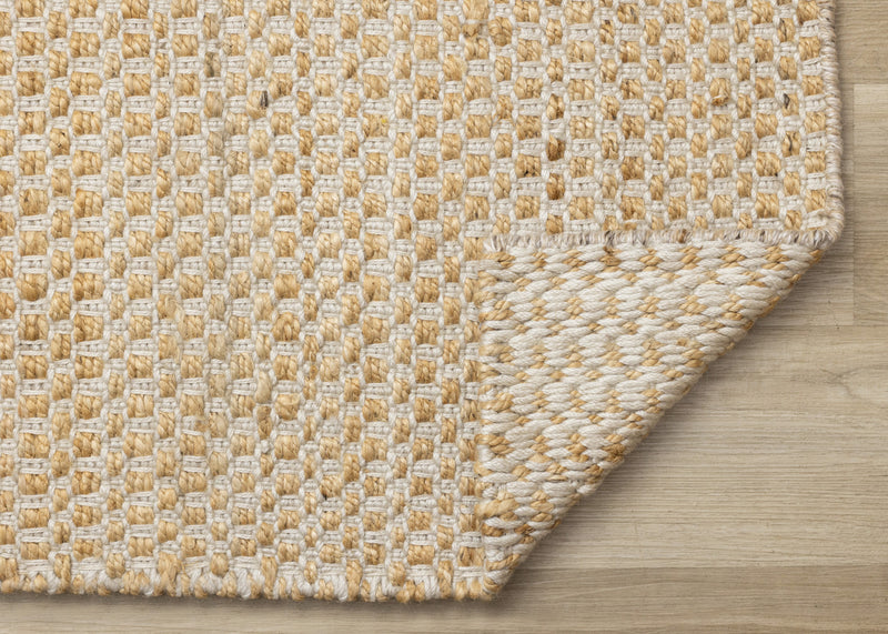 Carpette faite à la main en jute naturelle chêne clair - 7 pi 10 po x 10 pi 6 po