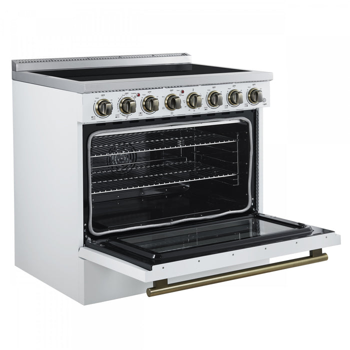 Cuisiniere electrique Paolo 36 pouces, blanche, 5,44 pi³ - FFSEL6011-36WHT