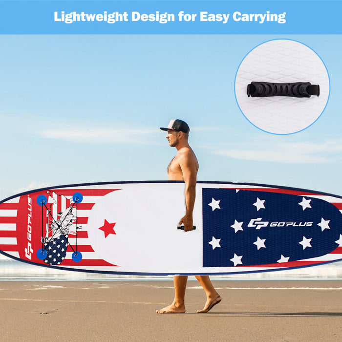Goplus 11' Gonflable Stand Up Paddle Board Surfboard W/pompe Paddle En Aluminium