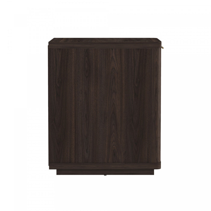 Table de nuit moderne Evelyn 20\" en brun (1 tiroir)