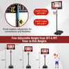 Costway Kids Basketball Hoop Portable Backboard System With Adjustable Height Ball Storage