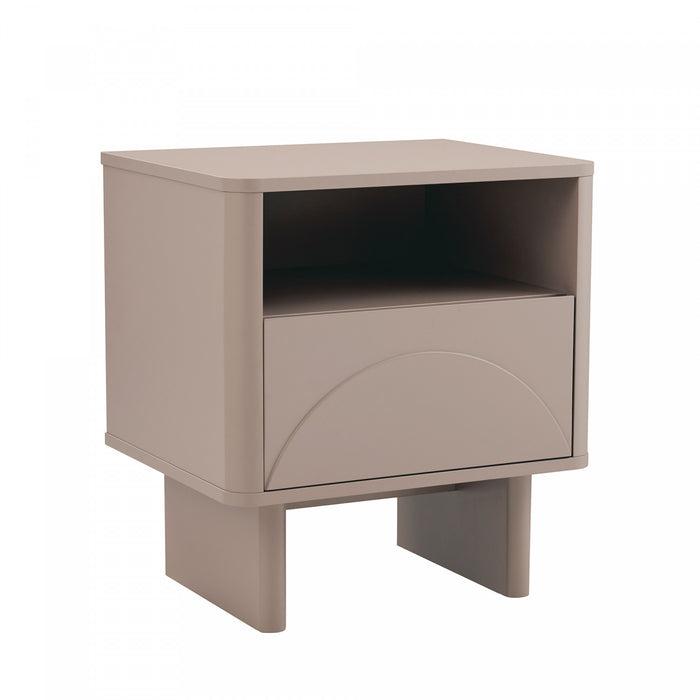 Table de nuit Ella Modern 20\" en moka (1 tiroir)