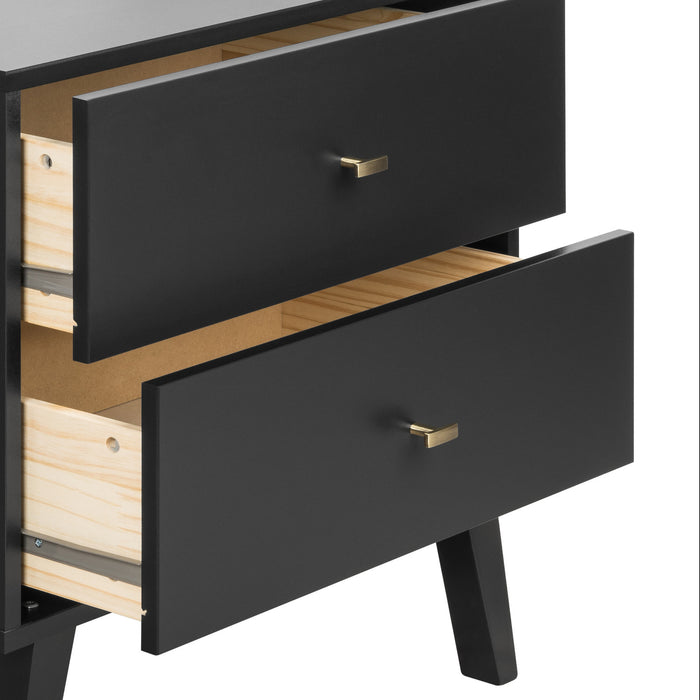 Commode Milo à 6 tiroirs - noire