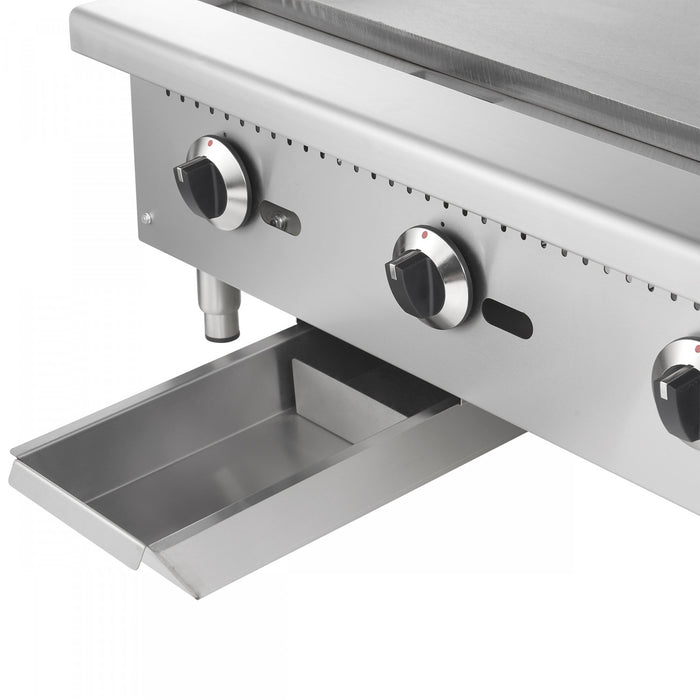 Plaque de cuisson a gaz Commerciale de 36 pouces, 3 bruleurs, 90 000 BTU, acier inoxydable - FCMGG0055-36