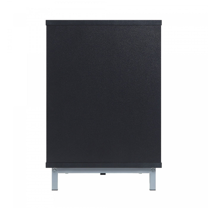 Foyer electrique moderne Brighton 2 pieces en noir et onyx