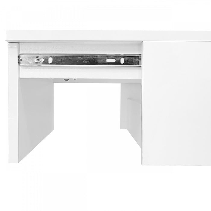 Logan table basse relevable – table avec eclairage LED et plateau extensible, blanc