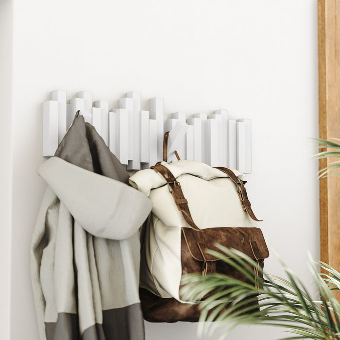 Portemanteau mural moderne Sticks de Umbra - blanc