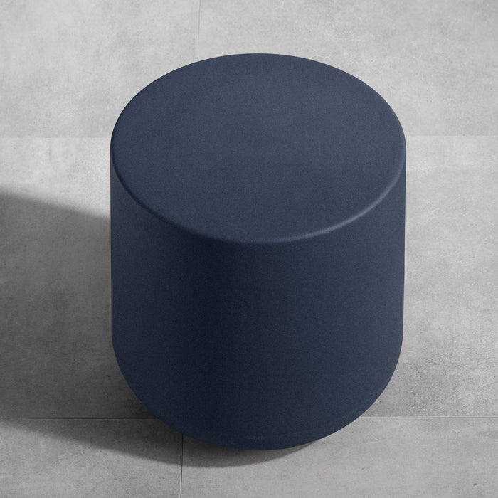 Table de bout ronde Dalya pour l’extérieur - bleue