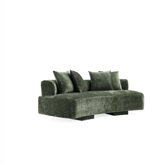 Ensemble de canape 2 pieces Verandah style mid-century modern en vert olive