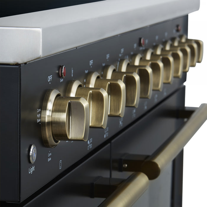 Cuisiniere electrique Paolo 48 pouces, noire, 6,7 pi³ - FFSEL6011-48BLK