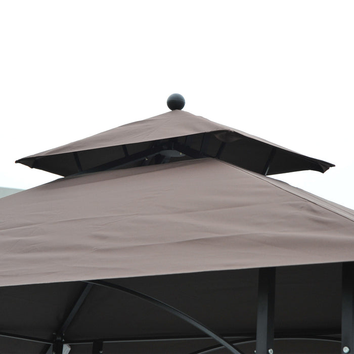 Outsunny 8' X5' Gazebo Tente Pavillon Bbq Grill Jardin Parasol