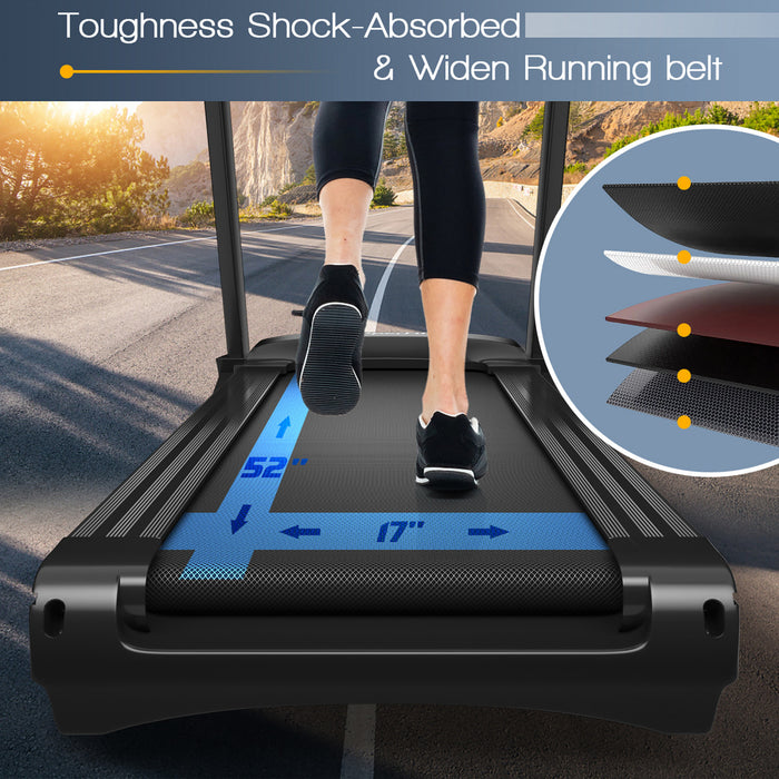 Tapis De Course Electrique Pliant De Marque Superfit De 3,8 Cv Avec Inclinaison Automatique 12 Programmes De Controle Grace A Une Application