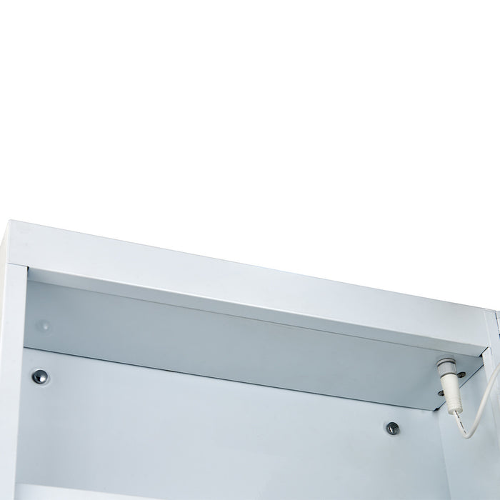 Armoire à pharmacie Julee avec miroir et DEL - argentée