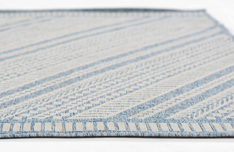 Tapis Transitionnel Livia 6'6\" x 9'0\" en Bleu