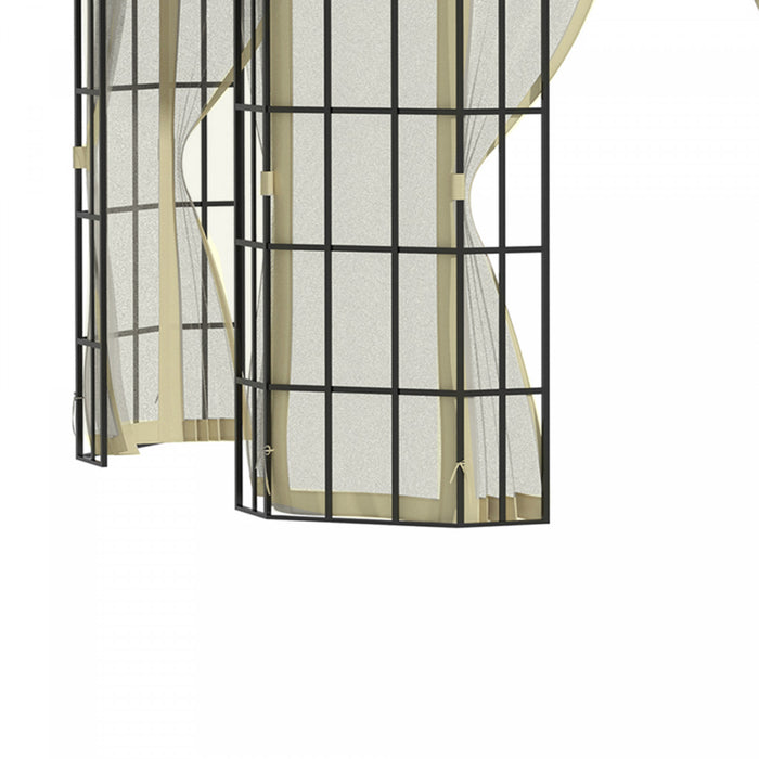 Outsunny 12' X 10' Tonnelle Pavillon Jardin Patio Terrasse Gazebo Auvent Abri D'exterieur Avec Double Toit Ventile, Moustiquaire Cadre En Metal Beige