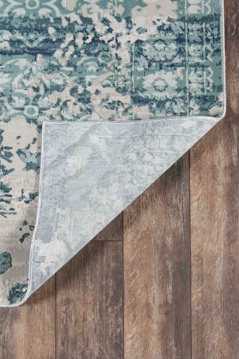 Tapis Traditionnel Delphine 5'1\" x 7'7\" en Bleu