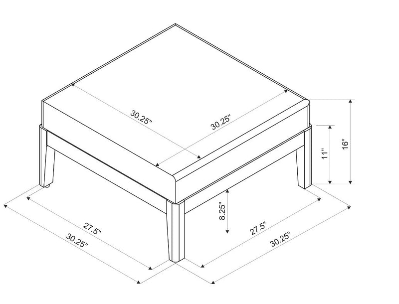 Pouf de terrasse Summerlyn en tissu pour l’intérieur et l’extérieur - naturel