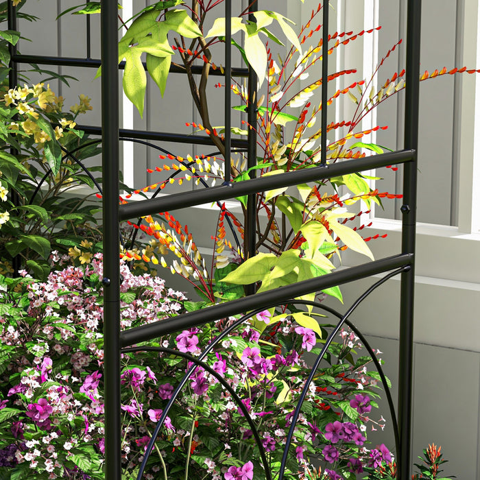 Outsunny Arbre De Jardin En Forme De Cage A Oiseaux, Pavillon De Pergola
