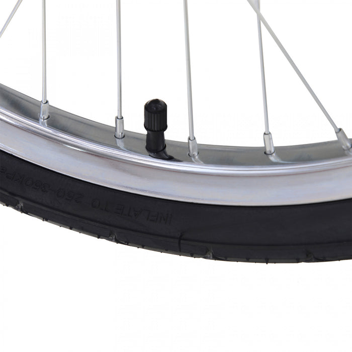 Aosom Velo Cargo Remorque Chariot Transporteur Jardin Utilisation Avec Degagement Rapide, Couverture, Gris