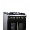 Forno Capriasca 30" Black Gas Range 4.32 cu.ft -FFSGS6460-30BLK | Cuisiniere a gaz noire Capriasca 30 pouces, 4,32 pi³ – FFSGS6460-30BLK