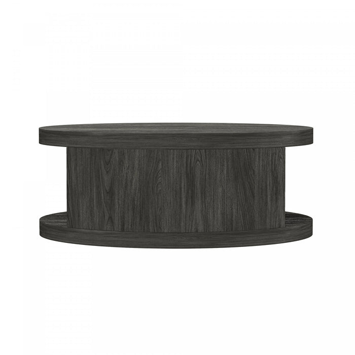 Table basse ronde contemporaine Alure 36\" en charbon