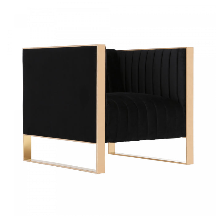 Ensemble de canape 2 pieces Trillium style milieu du siecle en noir